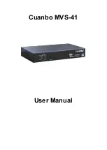 Cuanbo MVS-41 User Manual preview