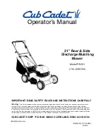 Cub Cadet 11A-438C100 Operator'S Manual preview