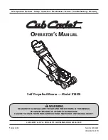 Предварительный просмотр 1 страницы Cub Cadet 12AE18M3056 Operator'S Manual