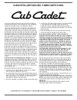 Предварительный просмотр 64 страницы Cub Cadet 12AE18M3056 Operator'S Manual