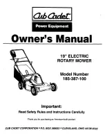 Cub Cadet 185-387-100 Owner'S Manual preview