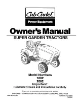 Preview for 1 page of Cub Cadet 1882 Owner'S Manual