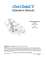 Предварительный просмотр 1 страницы Cub Cadet 190- 670-100, 190-678-100 Operator'S Manual