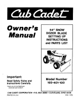 Cub Cadet 193-401-100 Owner'S Manual preview