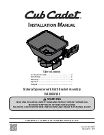 Предварительный просмотр 1 страницы Cub Cadet 19A30028100 Installation Manual