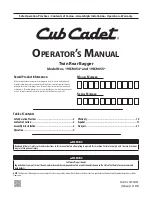 Cub Cadet 19B70054 Series Operator'S Manual preview