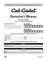 Preview for 1 page of Cub Cadet 19B70054 Series Operator'S Manual