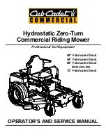 Предварительный просмотр 1 страницы Cub Cadet 19HP Tank 53CB5DAV750 Operator'S And Service Manual