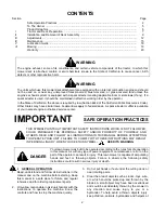 Preview for 2 page of Cub Cadet 209 Operator'S Manual