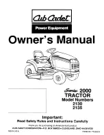 Preview for 1 page of Cub Cadet 2130 Owner'S Manual