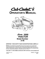 Cub Cadet 2146 Operator'S Manual preview