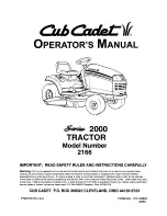 Cub Cadet 2166 Operator'S Manual preview