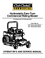 Cub Cadet 23HP 48" Tank Recon Operator'S And Service Manual предпросмотр