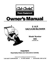 Cub Cadet 249-685-100 Owner'S Manual preview