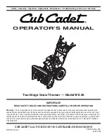 Preview for 1 page of Cub Cadet 26 Operator'S Manual