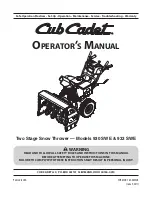 Preview for 1 page of Cub Cadet 2X 930 SWE Operator'S Manual