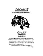 Preview for 1 page of Cub Cadet 3165 Operator'S Manual