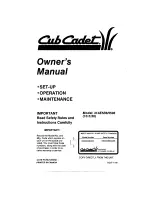 Предварительный просмотр 1 страницы Cub Cadet 31ae5b6h596 Owner'S Manual