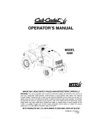 Preview for 1 page of Cub Cadet 3225 Operator'S Manual