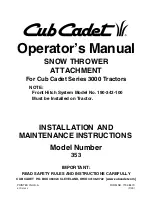 Cub Cadet 353 Operator'S Manual предпросмотр