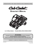 Cub Cadet 37AM467D210 Operator'S Manual preview