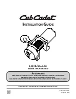 Cub Cadet 39A70048100 Installation Manual preview