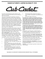 Предварительный просмотр 20 страницы Cub Cadet 450 Series Operator'S Manual