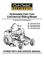 Preview for 1 page of Cub Cadet 48-inch Fabricated Deck Operator'S And Service Manual