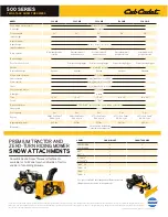 Предварительный просмотр 2 страницы Cub Cadet 524 SWE Specifications