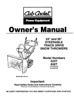 Cub Cadet 524T Owner'S Manual предпросмотр