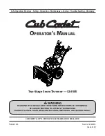 Предварительный просмотр 1 страницы Cub Cadet 526 WE Operator'S Manual