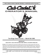 Preview for 1 page of Cub Cadet 528 SWE Operator'S Manual