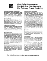 Preview for 2 page of Cub Cadet 682142 Owner'S Manual