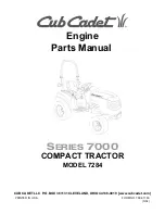 Preview for 1 page of Cub Cadet 7284 Engine Parts Manual