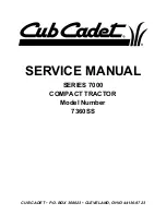 Cub Cadet 7360SS Service Manual preview