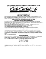 Preview for 40 page of Cub Cadet 833E Series Owner'S Manual