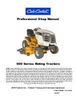 Cub Cadet 900 series Professional Shop Manual preview