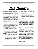 Preview for 32 page of Cub Cadet 928 SWE Operator'S Manual