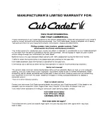 Предварительный просмотр 31 страницы Cub Cadet 933E series Owner'S Manual