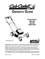 Cub Cadet 950-959 Owner'S Manual preview