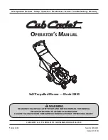 Cub Cadet 98M Operator'S Manual preview