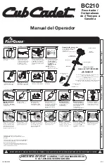 Preview for 11 page of Cub Cadet BC 210 Operator'S Manual