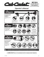 Cub Cadet BC 509 Operator'S Manual предпросмотр