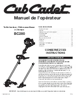 Preview for 21 page of Cub Cadet BC280 Operator'S Manual