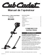 Предварительный просмотр 25 страницы Cub Cadet BC490 Operator'S Manual