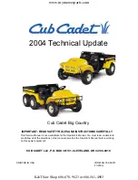 Preview for 1 page of Cub Cadet Big Country 2004 Technical Update