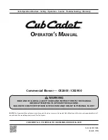 Cub Cadet CB2800 Operator'S Manual preview