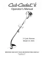 Предварительный просмотр 1 страницы Cub Cadet CC 2025 Operator'S Manual