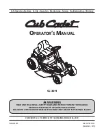 Предварительный просмотр 1 страницы Cub Cadet CC 30 H Operator'S Manual