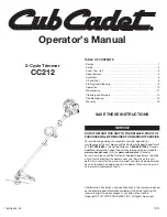 Cub Cadet CC212 Operator'S Manual preview